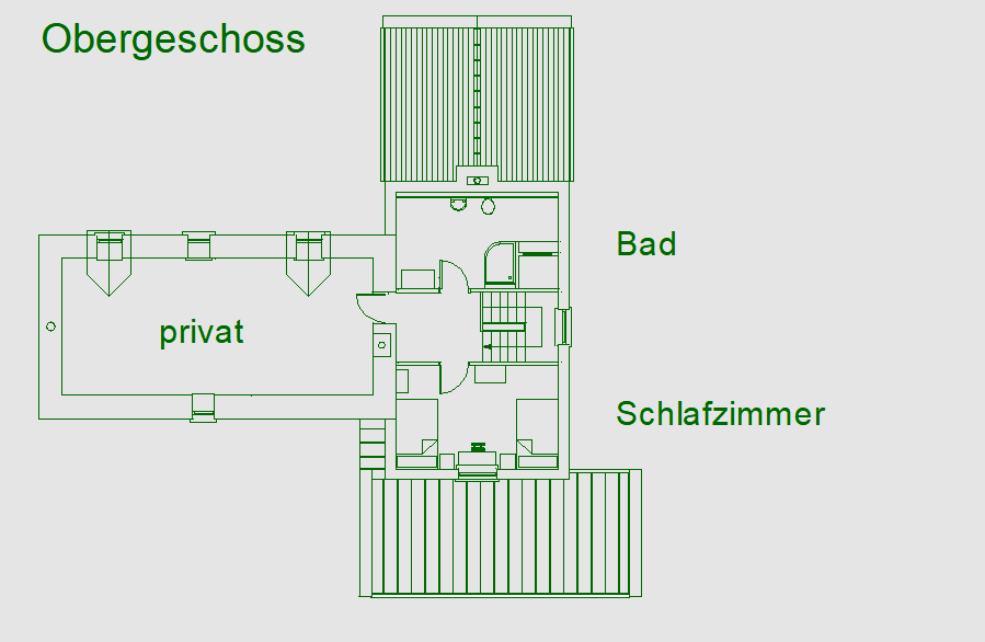 Ferienhaus Spunkane Hill Ausstattung Grundriss Obergeschoss